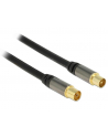 Delock Przewód antenowy IEC Plug > IEC Jack RG-6/U 1m black - nr 1