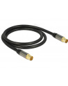 Delock Przewód antenowy IEC Plug > IEC Jack RG-6/U 1m black - nr 3