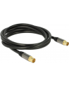 Delock Przewód antenowy IEC Plug > IEC Jack RG-6/U 2m black - nr 4