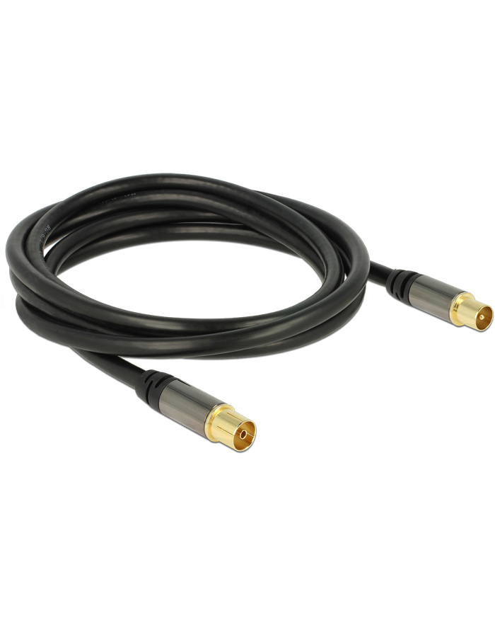 Delock Przewód antenowy IEC Plug > IEC Jack RG-6/U 2m black główny