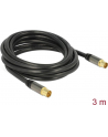 Delock Przewód antenowy IEC Plug > IEC Jack RG-6/U 3m black - nr 15