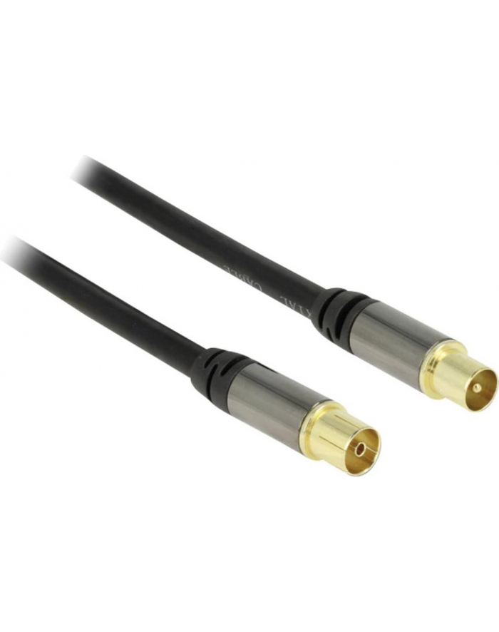 Delock Przewód antenowy IEC Plug > IEC Jack RG-6/U 5m black główny