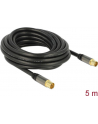 Delock Przewód antenowy IEC Plug > IEC Jack RG-6/U 5m black - nr 7