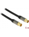 Delock Przewód antenowy IEC Plug > IEC Jack RG-6/U 5m black - nr 8