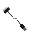 Whitenergy Kabel USB 2.0 do iPhone 4 transfer/ładowanie 30cm czarny - nr 5