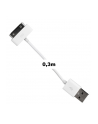 Whitenergy Kabel USB 2.0 do iPhone 4 transfer/ładowanie 30cm biały - nr 5