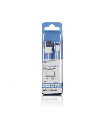 Whitenergy Kabel USB 2.0 do iPhone 5 transfer/ładowanie 100cm biały