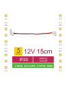 Whitenergy Złączka do taśm LED z kablem Whitenerg, dwustronna z dystansem 2x8mm (5 szt) - nr 10