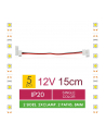 Whitenergy Złączka do taśm LED z kablem Whitenerg, dwustronna z dystansem 2x8mm (5 szt) - nr 5