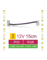 Whitenergy Złączka do taśm LED z kablem Whitenerg,RGB, dwustronna z dystansem 2x10mm (5szt) - nr 4