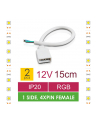 Whitenergy Złączka do taśm LED z kablem Whitenerg,RGB, jednostronna 4pin żeński 15cm (2szt) - nr 4