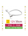 Whitenergy Złączka do taśm LED z kablem Whitenerg,RGB, 2x 4pin żeński 35cm (1szt) - nr 5