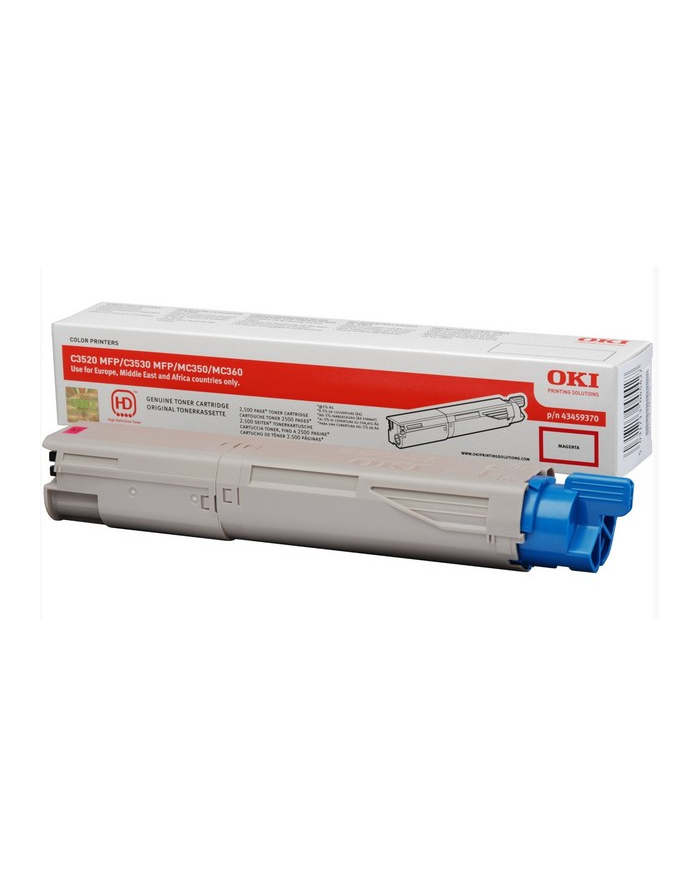 OKI Toner Czerwony C3520/C3530-TM=43459370=C3520MFP  C3530 MFP  MC350  MC360 (zastąpił 43459322)  2500 str. główny