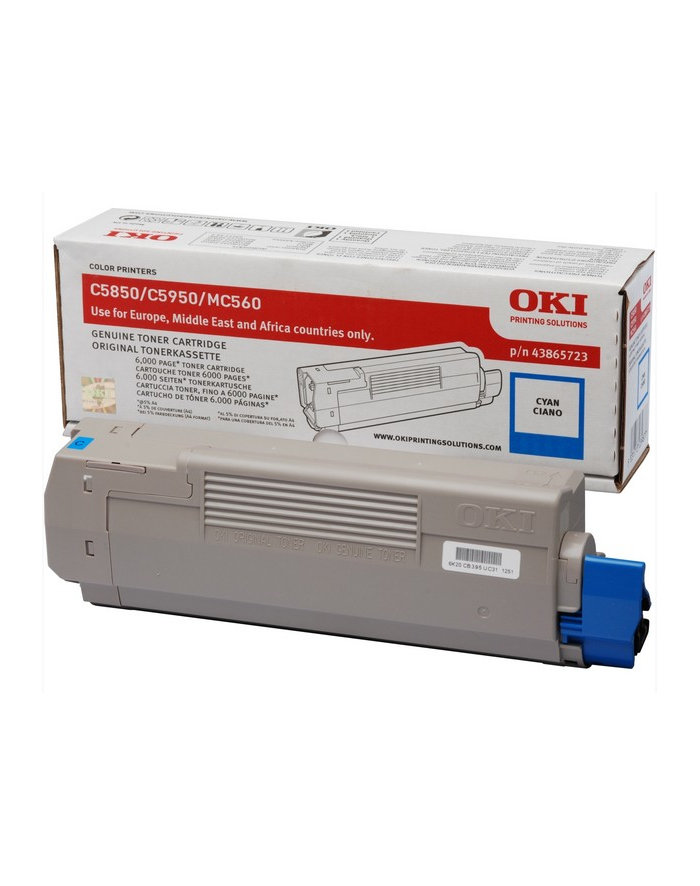 OKI Toner Niebieski C5850/5950=43865723=C5850  C5950  MC560  6000 str. główny