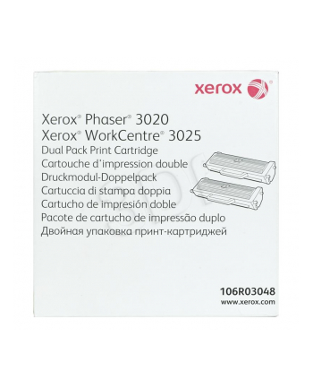 XEROX Toner Czarny 106R03048=Phaser 3020  WorkCentre 3025  2x1500 str.