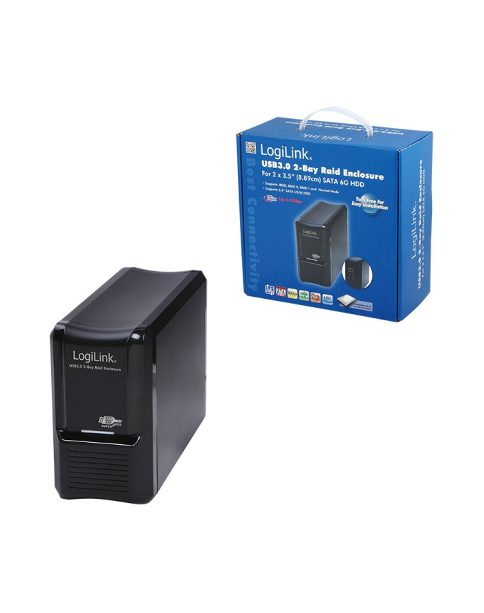LOGILINK - Obudowa USB3.0 2xHDD 3.5'' RAID, SATA 3 główny