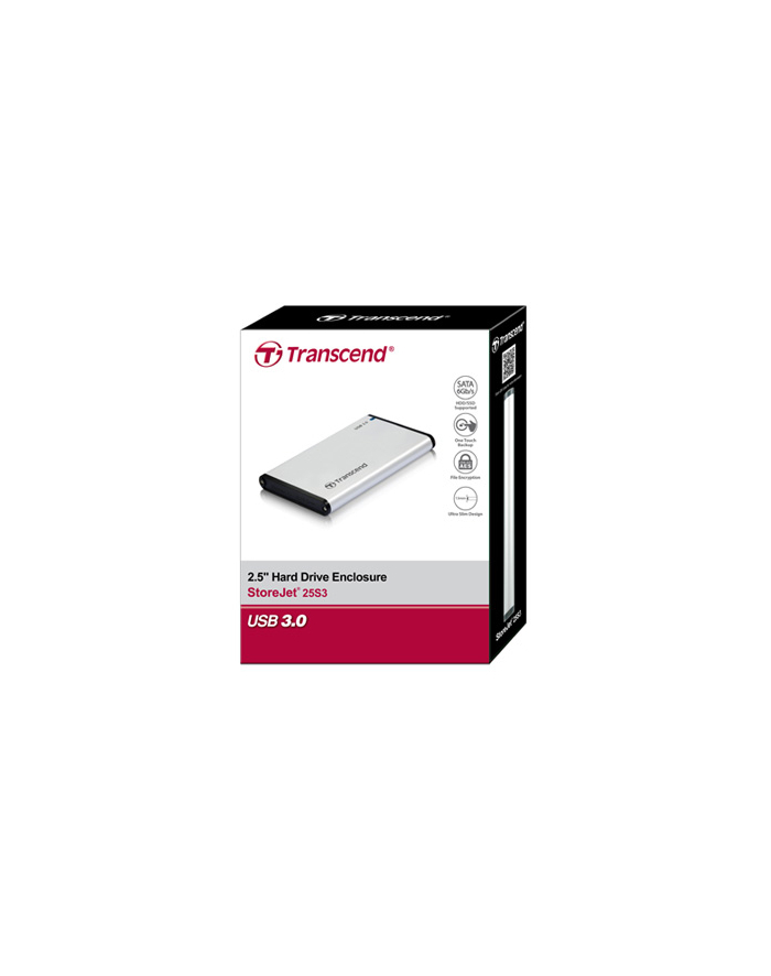 Transcend StoreJet 25S3 HDD Case 2.5'' USB 3.0 SILVER główny