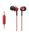 Sony MDR-EX110APW Słuchawki douszne zamknięte  czerwone AP (z mikrofonem) - nr 12