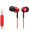 Sony MDR-EX110APW Słuchawki douszne zamknięte  czerwone AP (z mikrofonem) - nr 13
