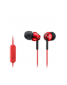 Sony MDR-EX110APW Słuchawki douszne zamknięte  czerwone AP (z mikrofonem) - nr 19