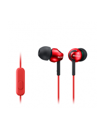 Sony MDR-EX110APW Słuchawki douszne zamknięte  czerwone AP (z mikrofonem)