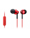Sony MDR-EX110APW Słuchawki douszne zamknięte  czerwone AP (z mikrofonem) - nr 6