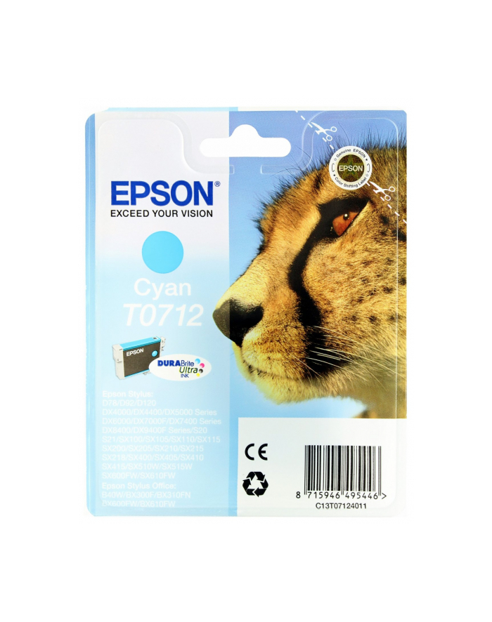 EPSON Tusz Niebieski T0712=C13T07124011  8 ml główny