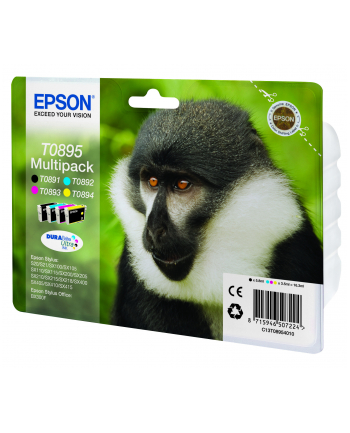 EPSON Tusz T0895=C13T08954010  Zestaw CMYK  T0891+T0892+T0893+T0894