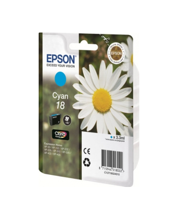 EPSON Tusz Niebieski T1802=C13T18024010  180 str.  3.3 ml