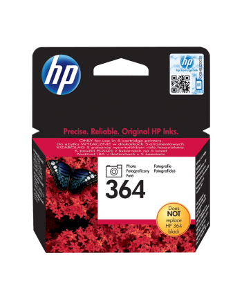 Hewlett-Packard HP Tusz Foto Czarny HP364=CB317EE  250 str.  3 ml nr 2