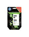 Hewlett-Packard HP Tusz HP300+HP300=CN637EE  Zestaw Bk+Kolor  CC640EE+CC643EE - nr 12