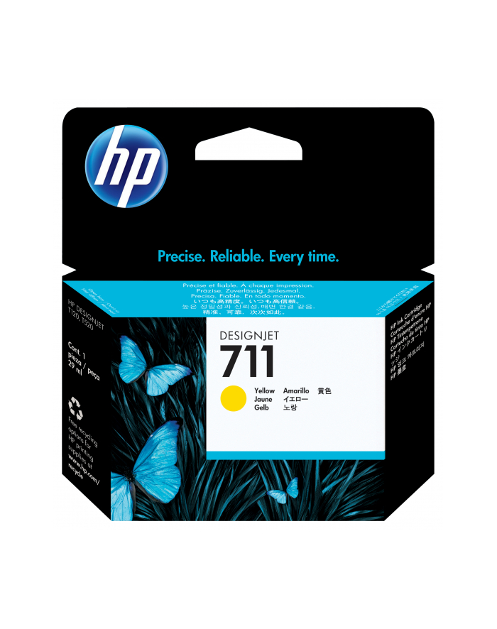 Hewlett-Packard HP Tusz Żółty HP711=CZ132A  29 ml główny