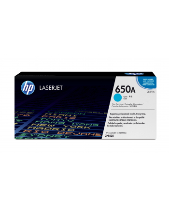 Hewlett-Packard HP Toner Niebieski HP650A=CE271A  15000 str.