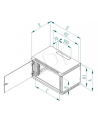 Triton 19  Szafa wisząca jednosekcyjna RBA-06-AS4-CAX-A1 (6U  400mm głębokość  przeszklone drzwi  kolor jasnoszary RAL7035) - nr 8