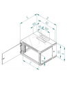 Triton 19  Szafa wisząca jednosekcyjna RBA-15-AS5-CAX-A1 (15U  500mm głębokość  przeszklone drzwi  kolor jasnoszary RAL7035) - nr 8