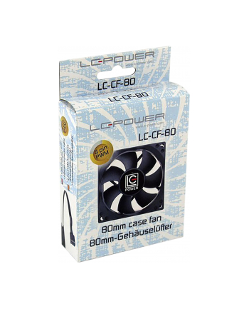 WENTYLATOR LC-POWER 80MM LC-CF-80 2200 RPM                       9,1 - 25,1 db(A), 4pin, 12,45-34,25 cfm