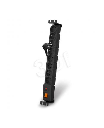 ACAR S8 FA RACK - listwa zasilająca /  przeciwprzepięciowa(8 gniazd  kolor czarny  długość 3 metry  RACK)