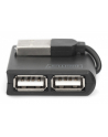 Hub USB 2.0 4-portowy, pasywny, czarny, DIGITUS - nr 49