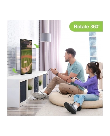 Techly Uchwyt ścienny do TV LCD/LED/PDP dwuprzegubowy 23-55'' 45 kg VESA czarny