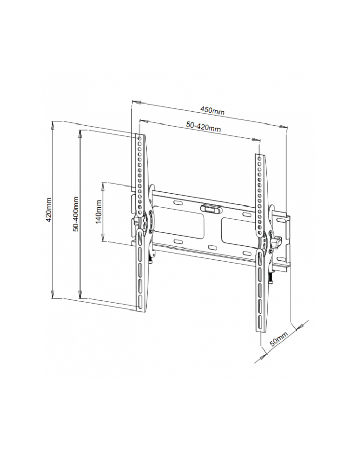 Techly Uchwyt ścienny do TV LCD/LED/PDP 23-55'' 60 kg VESA pochylany czarny główny