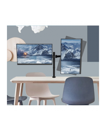 Techly Podwójne ramię do monitora LED/LCD 13-27'' 2x10kg regulowane czarne nr 2
