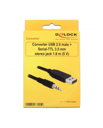 Delock Konverter USB 2.0 (AM) > Serial-TTL 3.5 mm stereo jack 1.8 m (5 V)