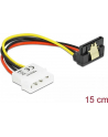 Delock kabel SATA zasilający MOLEX (M)->SATA (F) metalowy zatrzask, kątowy, 15cm - nr 12
