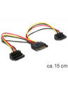 Delock przedłużacz kabla zasilającego SATA (M/F)-> 2x SATA kątowa, 15-pin, 0.15m - nr 10