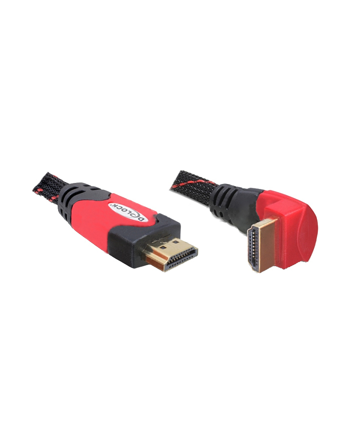 Delock Kabel High Speed HDMI Ethernet HDMI A męskie > HDMI A męskie kątowy 1m główny