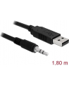 Delock Konverter USB 2.0 (AM) > Serial-TTL 3.5 mm stereo jack 1.8 m (5 V) - nr 12