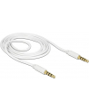 Delock Kabel Stereo Jack 3.5mm 4pin (M)->Stereo Jack 3.5mm 4pin (M), 1m, white - nr 13