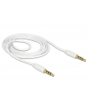 Delock Kabel Stereo Jack 3.5mm 4pin (M)->Stereo Jack 3.5mm 4pin (M), 1m, white - nr 16
