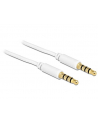 Delock Kabel Stereo Jack 3.5mm 4pin (M)->Stereo Jack 3.5mm 4pin (M), 1m, white - nr 3