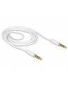Delock Kabel Stereo Jack 3.5mm 4pin (M)->Stereo Jack 3.5mm 4pin (M), 1m, white - nr 4